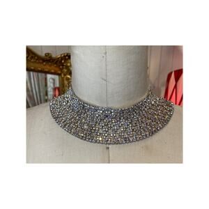 vintage style rhinestone choker statement necklace a b crystal cocktail new year